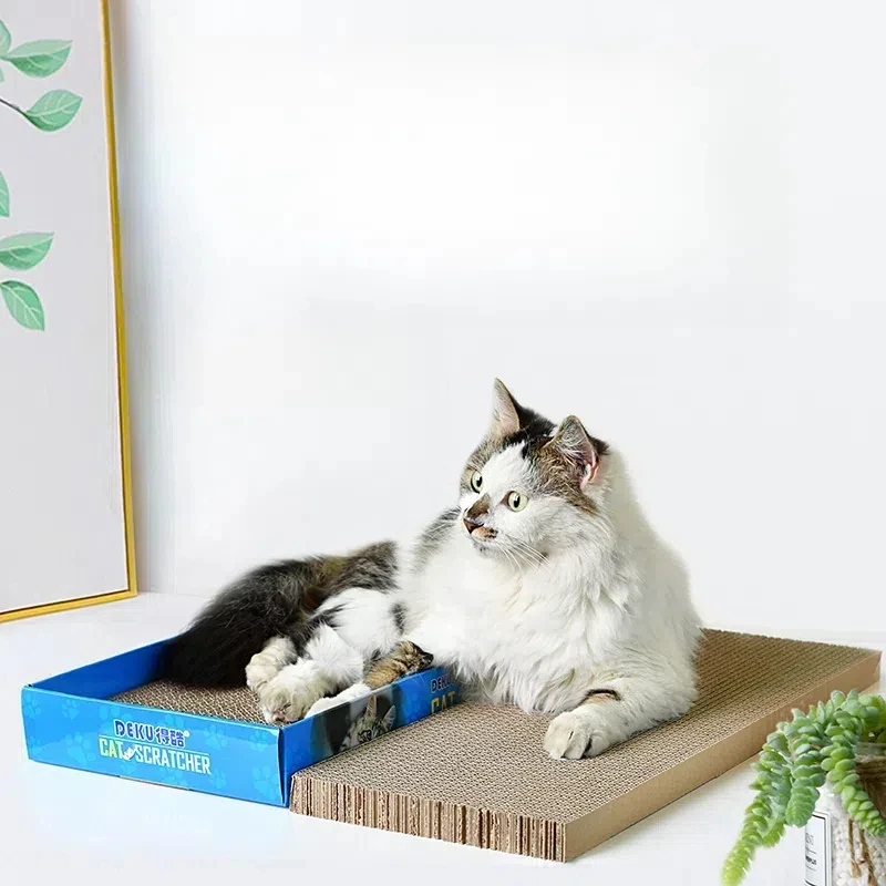 Katzen-Kratzbaum Katzen-Lounge Kratzspielzeug Langlebige Kratzmatte aus Wellpappe Papierbretter