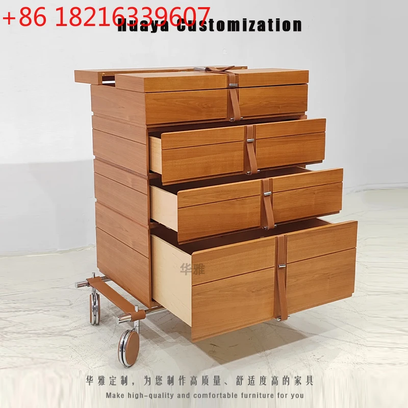 

Высококачественный светлый роскошный передвижной шкаф для ювелирных изделий из цельного дерева, роскошная вилла, роскошное высококачественное хранилище