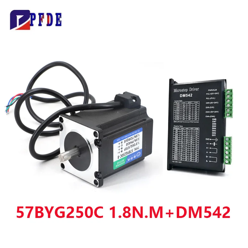 

Nema23 Stepper Motor,270 oz.in,76mm,1.8 deg,3A,with TB6600 DM542 Stepper Driver Set for 3D Printer/Robot/CNC Router Engraving