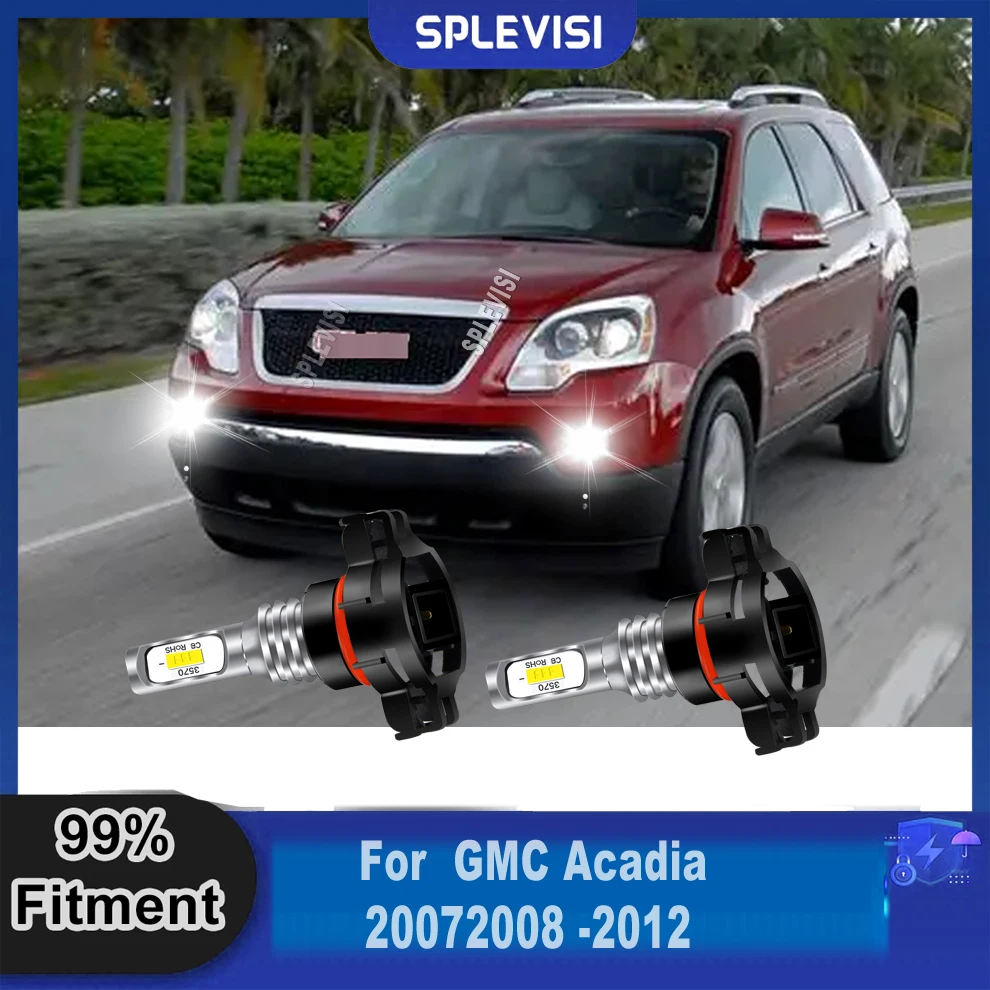 

LED White Fog Light Bulb H16 5202 6000K White Light for Ultimate Night Riding For GMC Acadia 2007 2008 2009 2010 2011 2012