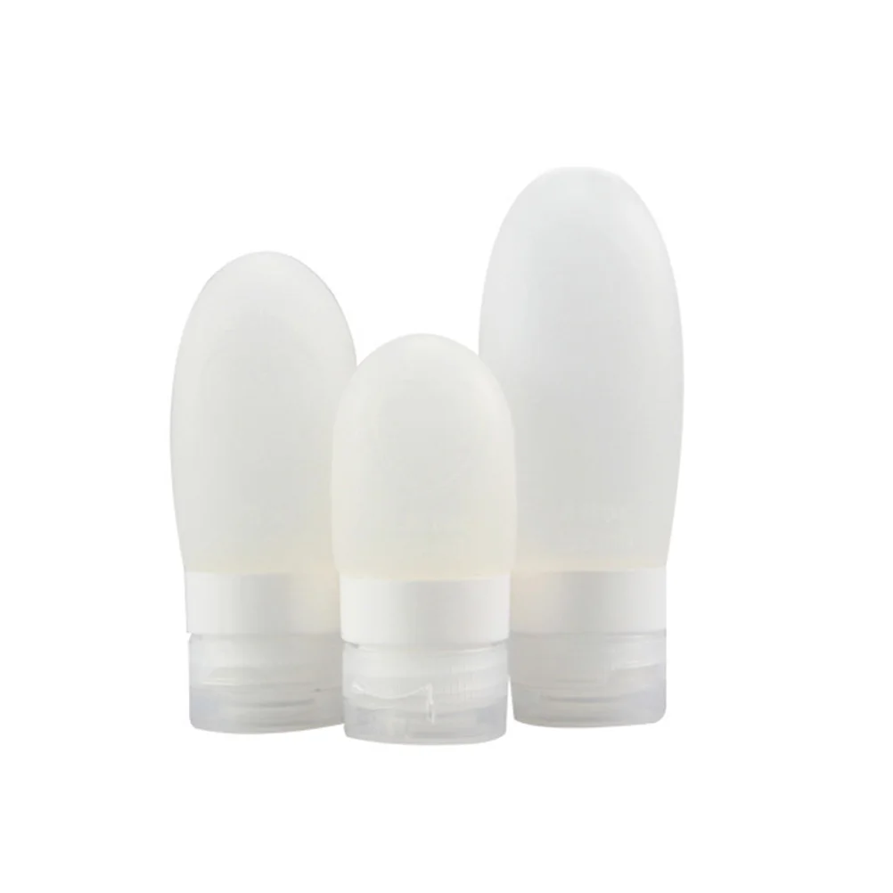 4Pcs Portable Travel Bottles 60ml 90ml White Grey Heart Design Empty Shampoo Makeup Remover Containers Travel Bottle