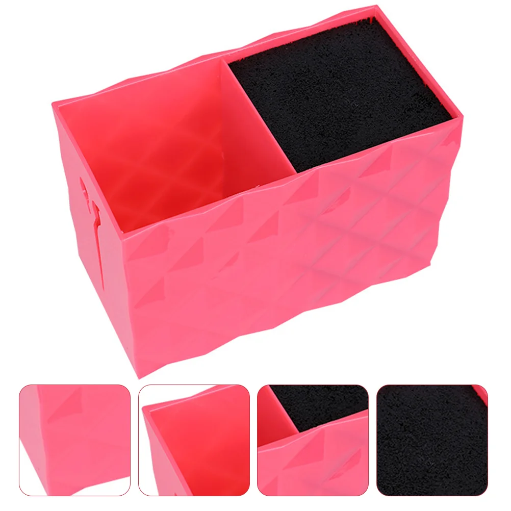 Scissors Socket Box Haircut Holder Organizer Comb Tool Hairdressing Pink Storage