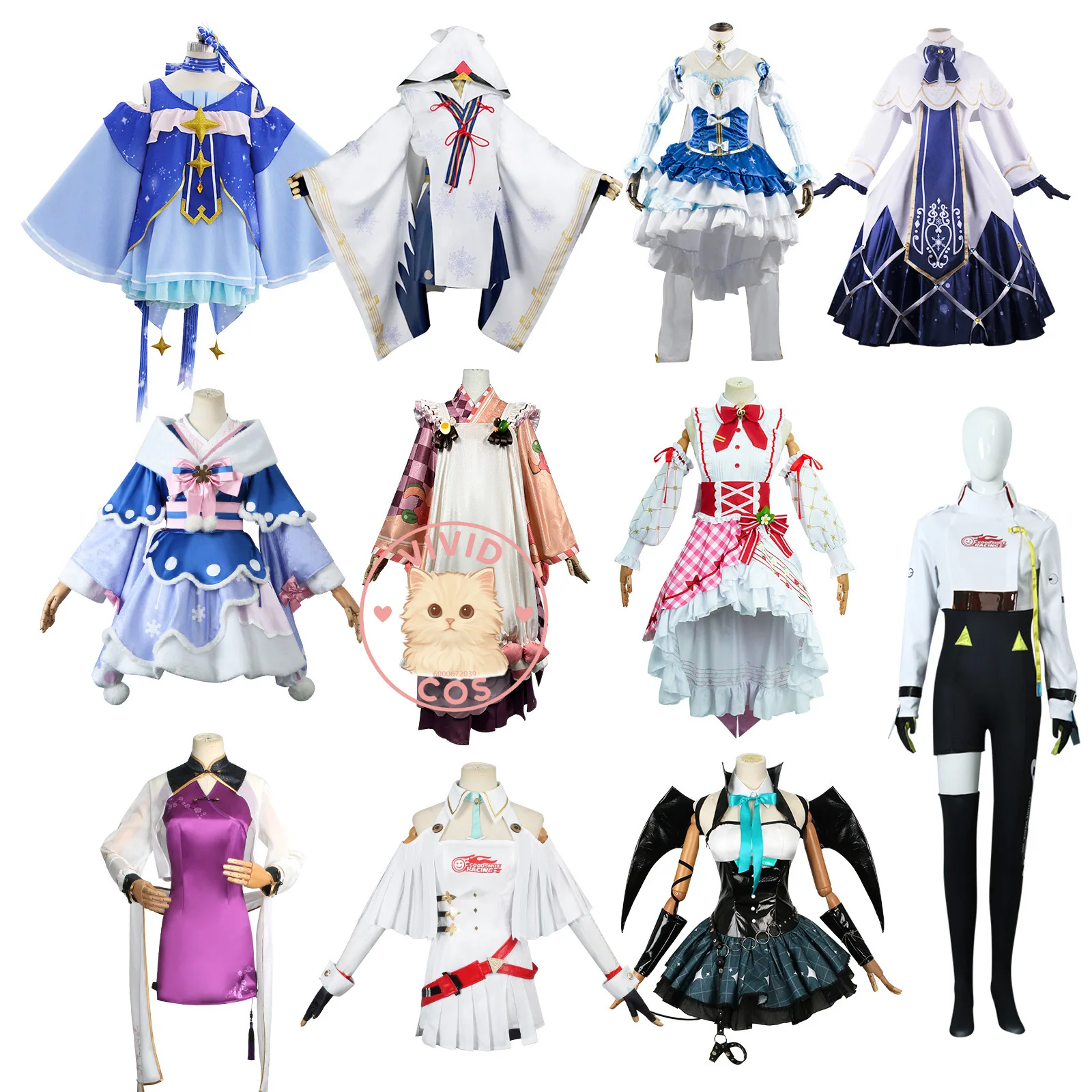 

Hot Virtual Idol Cosplay Costume Anime Role Playing Cute Pretty Lolita Dress for Women Adult Comic Con Halloween Party Outfit