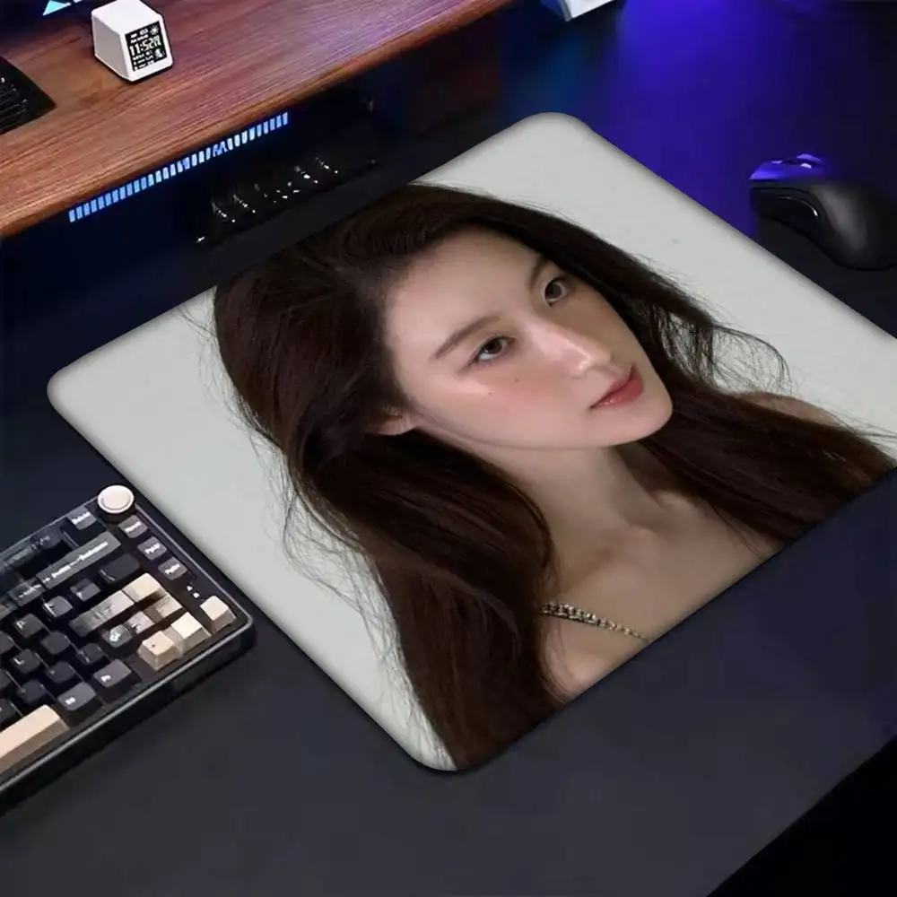 Alfombrilla de ratón Singer S-SHUHUA, borde pequeño para jugadores, alfombrilla de escritorio para ordenador, goma antideslizante Rectangular, 1 ud.