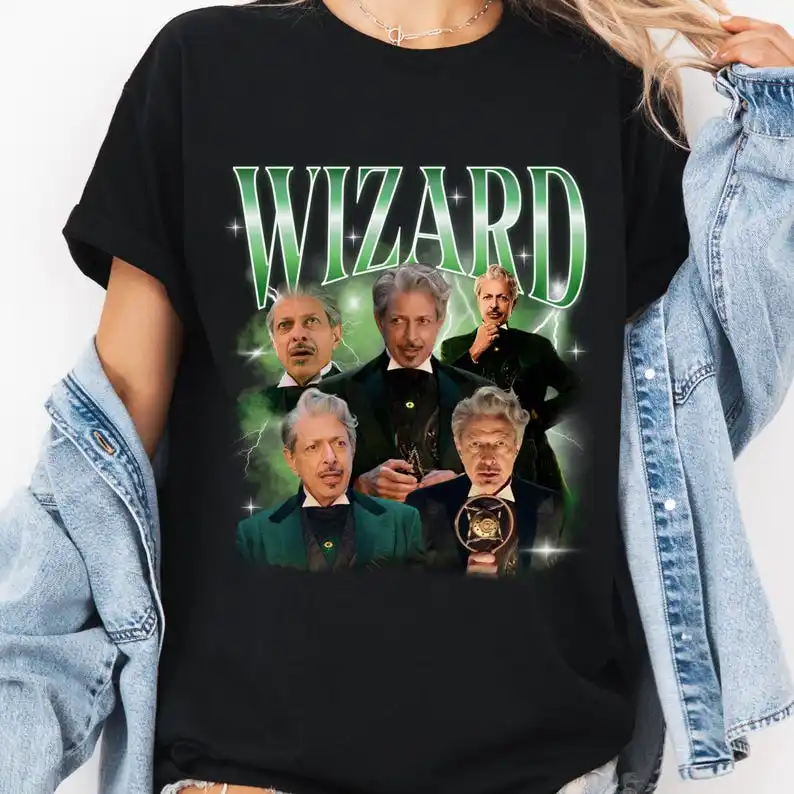 Vintage Wicked Shirt, Wizard Retro T-Shirt, Jeff Goldblum Bootleg, Wicked Movie Merch, Musical Tee