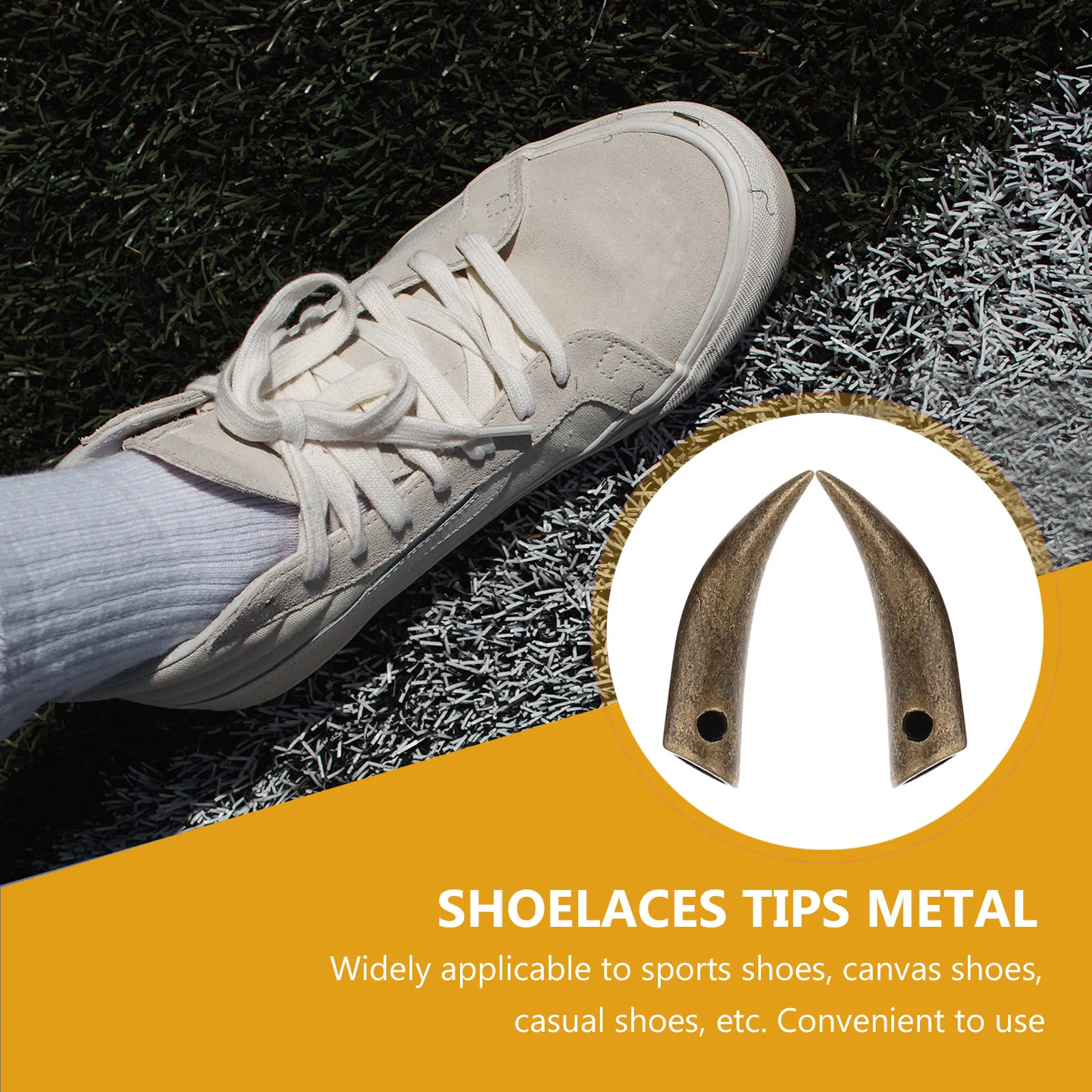 

8Pcs Metal Shoe Lace Tips Ox Horn Shape Creative Shoe Lace End Tips Replacement Shoelace Aglets for Sports Canvas Casual Shoes