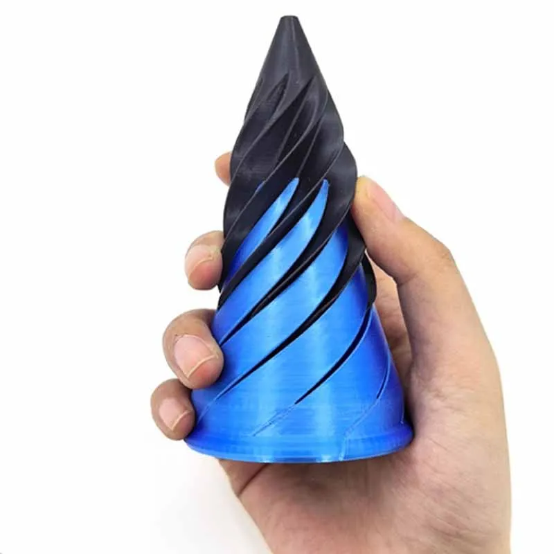 3D Printing Spiral Cone Toys Kids Puzzle Toys Spinning Tree Stress Relief Artifact Two Color Rotating Tree Creative Ornaments