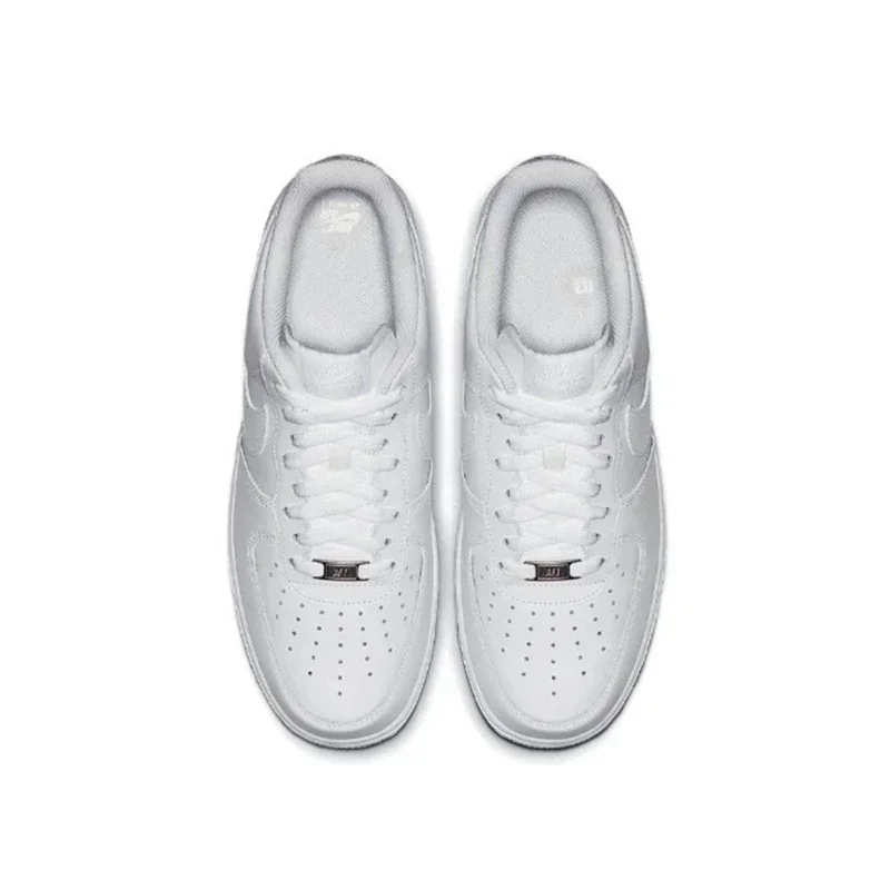 أصول Nike Air Force 1 Low '07 باللون الأبيض بالكامل 315122 -111/CW2288-111 حذاء تزلج كلاسيكي منخفض الرقبة للرجال والنساء