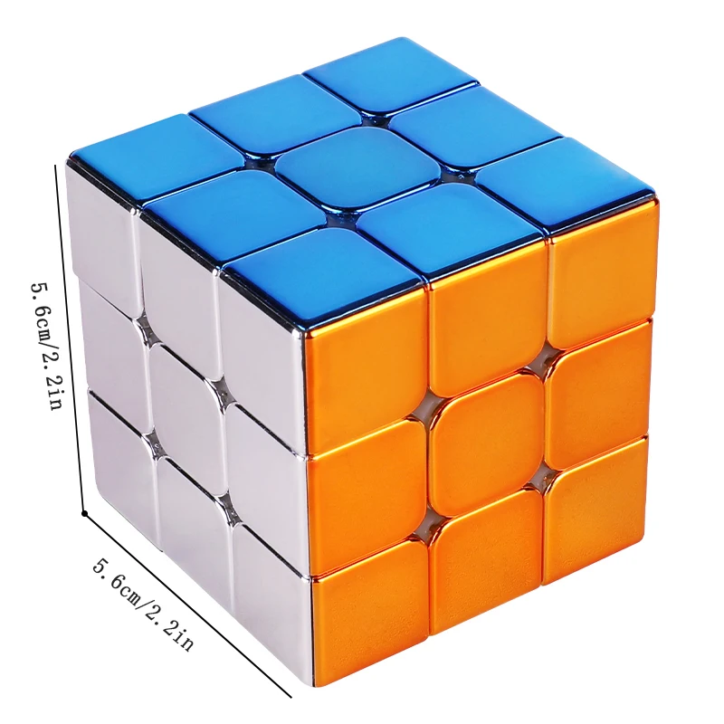 SENGSO-Speed Plating Magic Cube, Pyramid Stickerless Magnético, Brinquedos Educativos Lisos, 2x2, 3x3