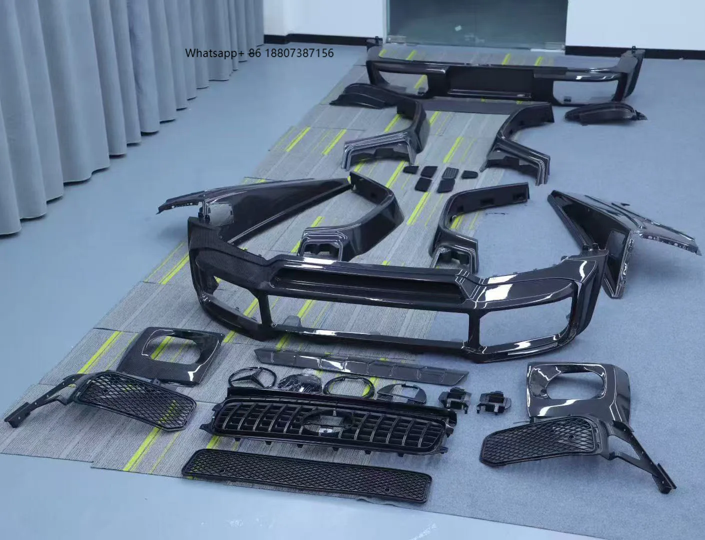 New for G-C500 G63 Modified G800 Dry Carbon Fiber Surround Bumper Upgrade for Replace