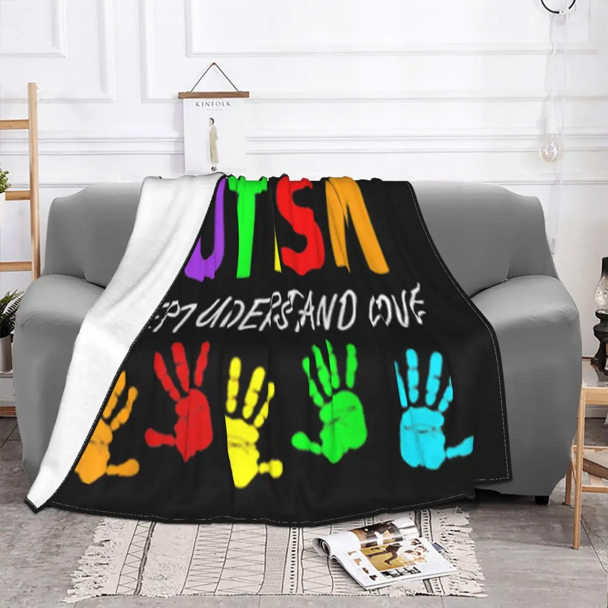 Autism Awareness Love Hope Support Sped Teacher Gift Famous High Quanlity Pure Fresh Design Throw Blanket