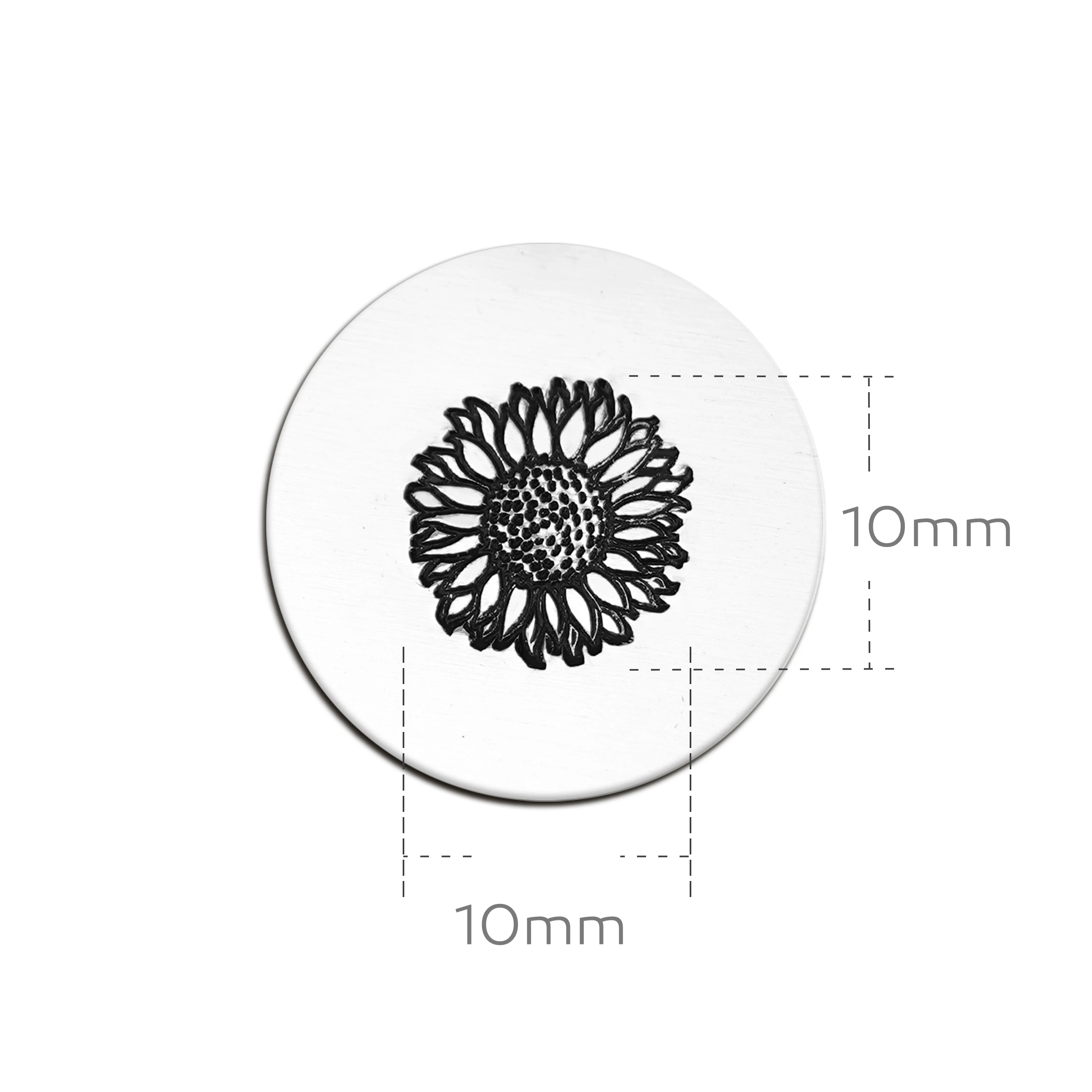 Metal StampingKit Jewelry- Sunflower Metal Design Stamp for Metal, Jewelry  (10mm)