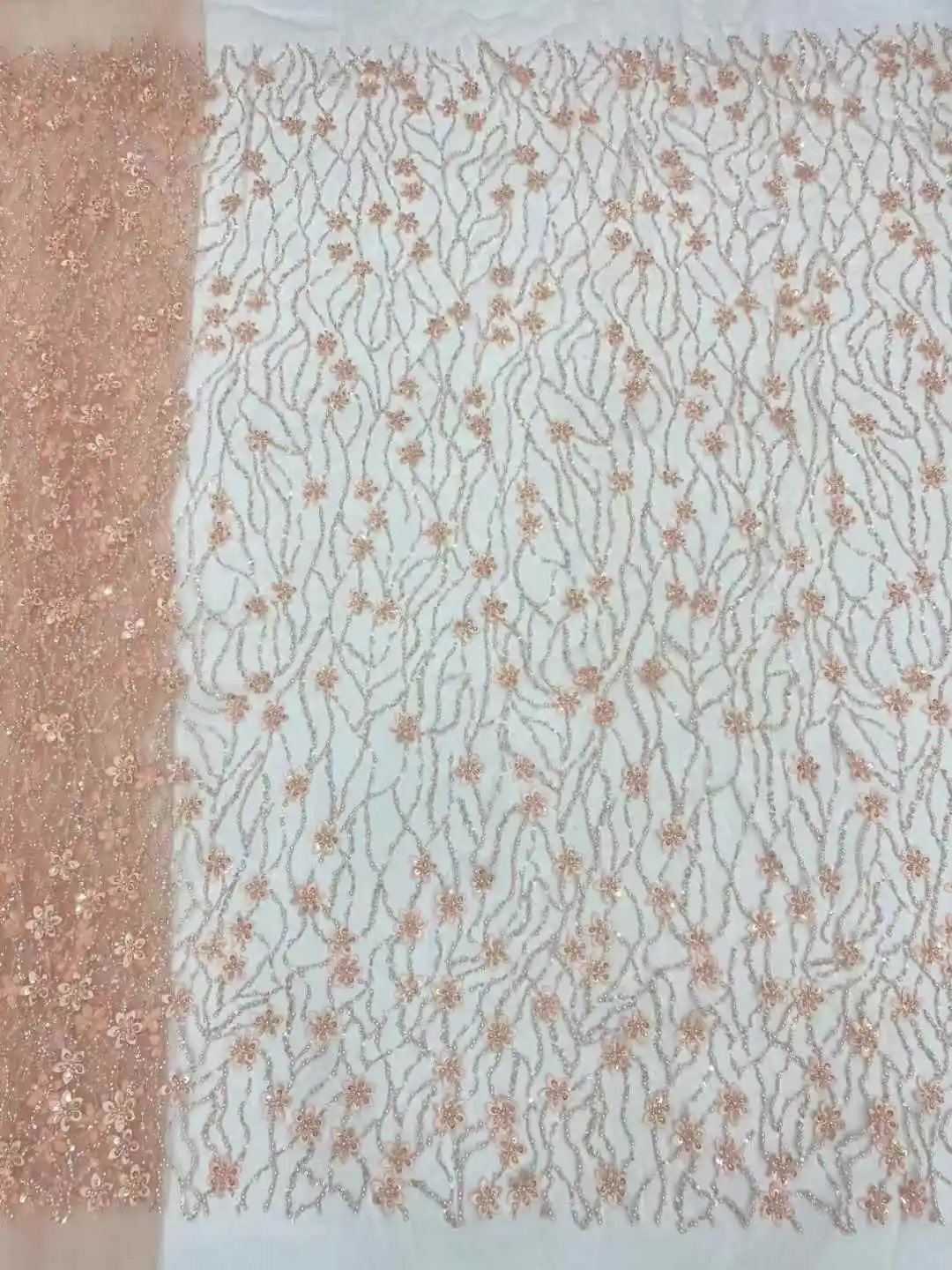 New.Beaded lace,2025 Beads ,3D decal Embroidery French Tulle Net, African Beaded Lace For Weddings, Evening Dress, Party,