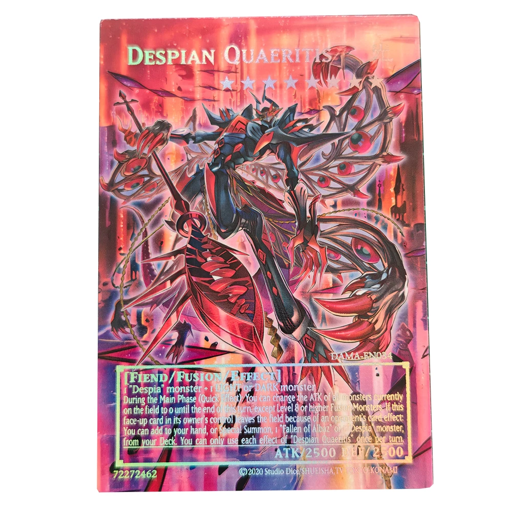 Yu-Gi-Oh DIY homemade Despian Comedy Tragedy Dramaturge Quaeritis Proskenion Luluwalilith Laser Glitter Collectible Card view 6