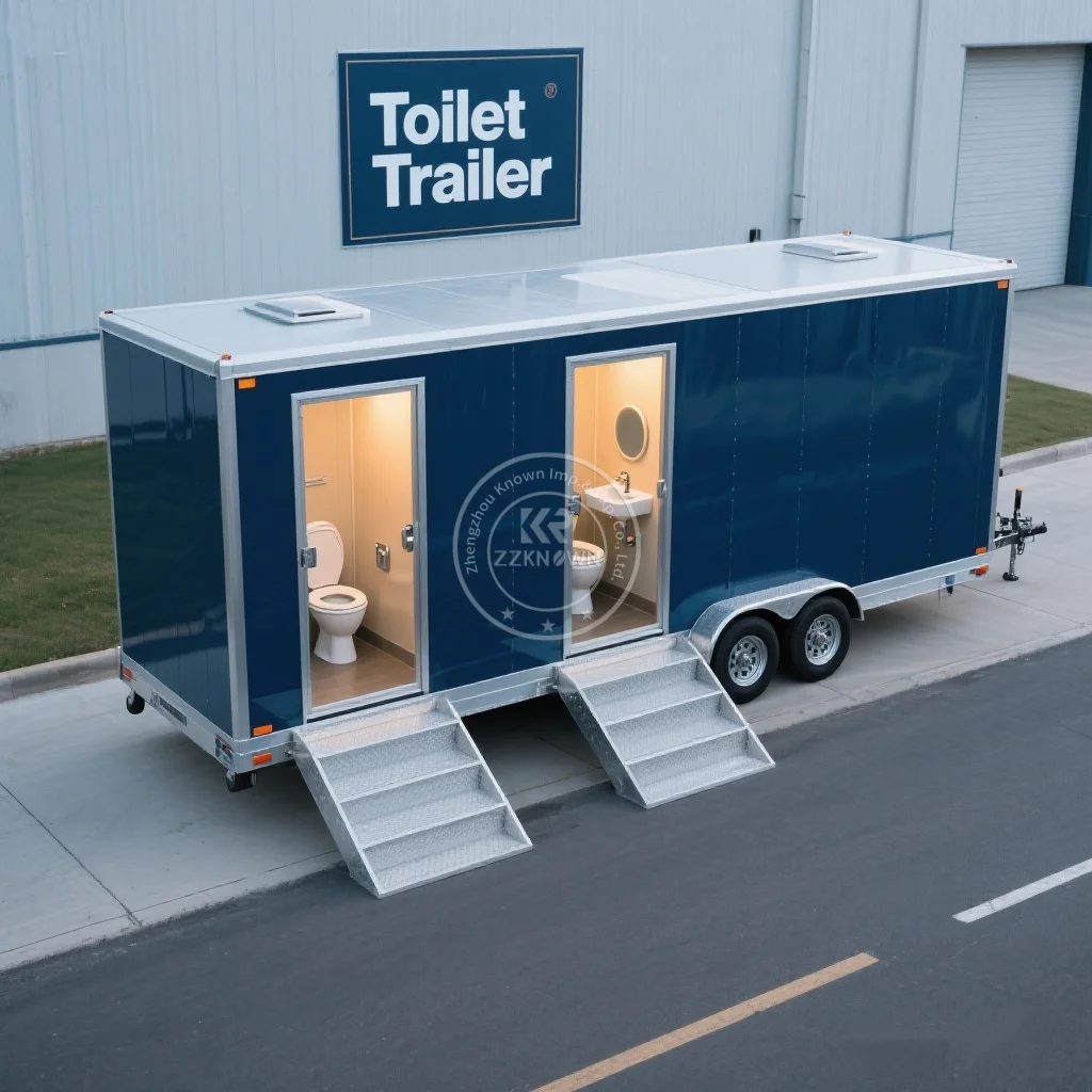 

Luxury Restroom Toilets Trailer and Shower Outdoor Bathroom Toilet Mobile Portable Toilet or Trailer for Sale