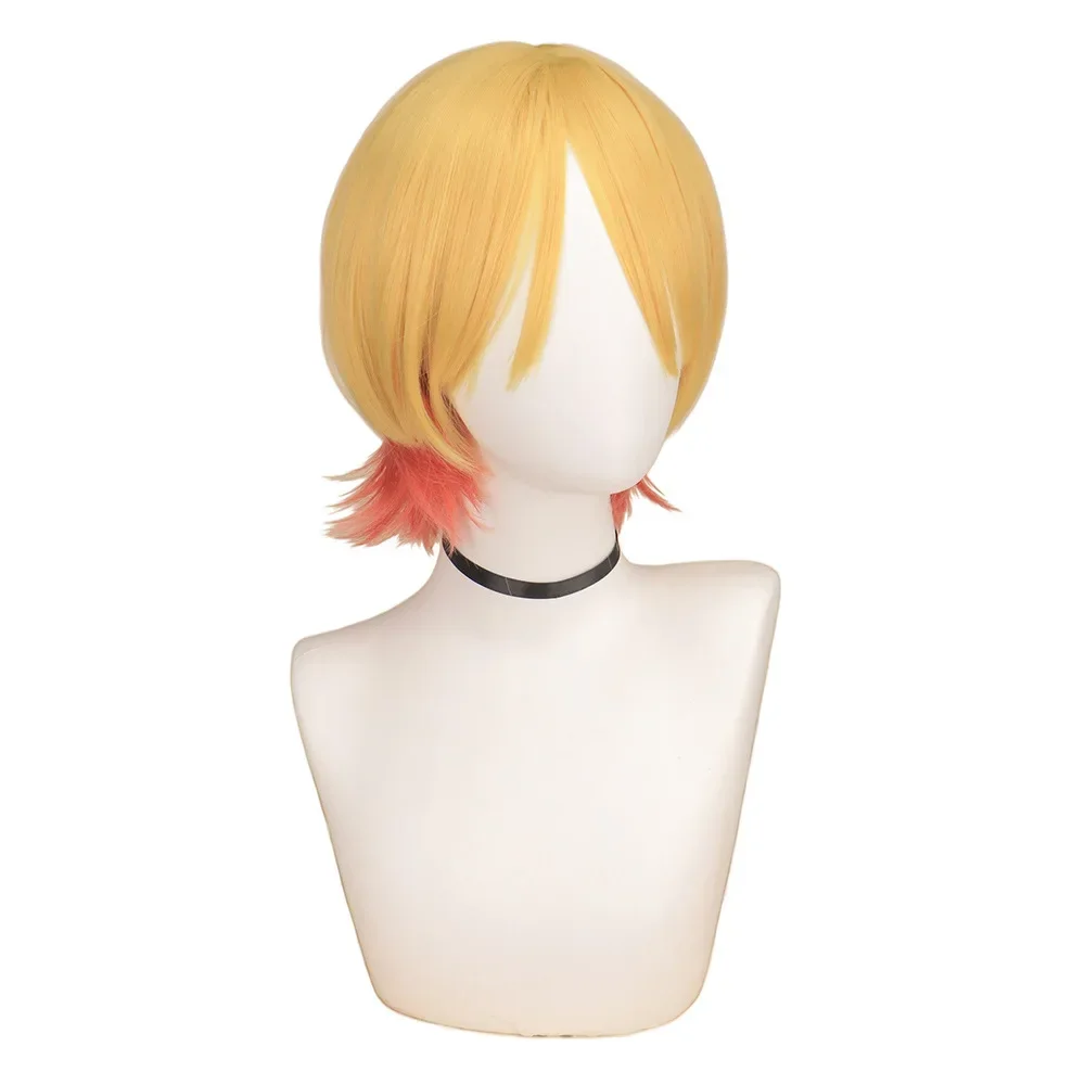 QQXCAIW Anime Tenma Tsukasa Parrucca Cosplay 30 cm Parrucche corte Parrucche sintetiche resistenti al calore per Halloween
