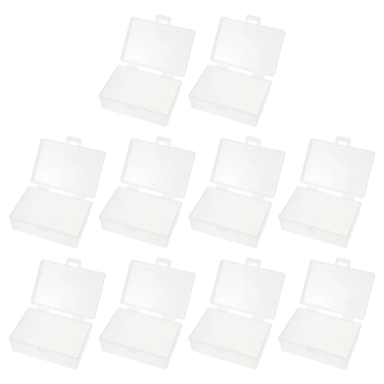 

Набор из 10 прозрачных коробок для карт из высококачественного АБС-пластика: универсальный органайзер для карт, батареек, для дома и офиса
