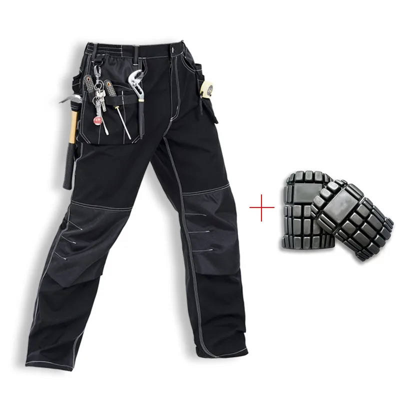 Cargo Pants Men with Knee Pads Carpenter Pants Men Workwear Multi Pockets Work Trousers Men Construction