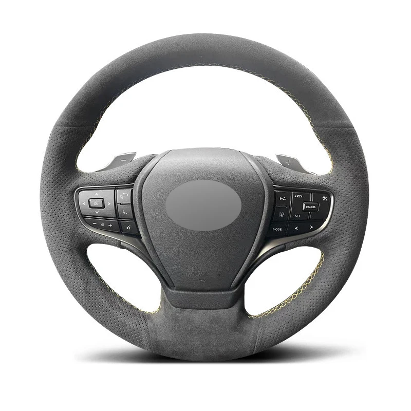 Genuine Leather Steering Wheel Cover for Alcantera Car Accessories for Lexus UX200 UX250 UX260H LS350 LS500 ES200 ES300H ES350