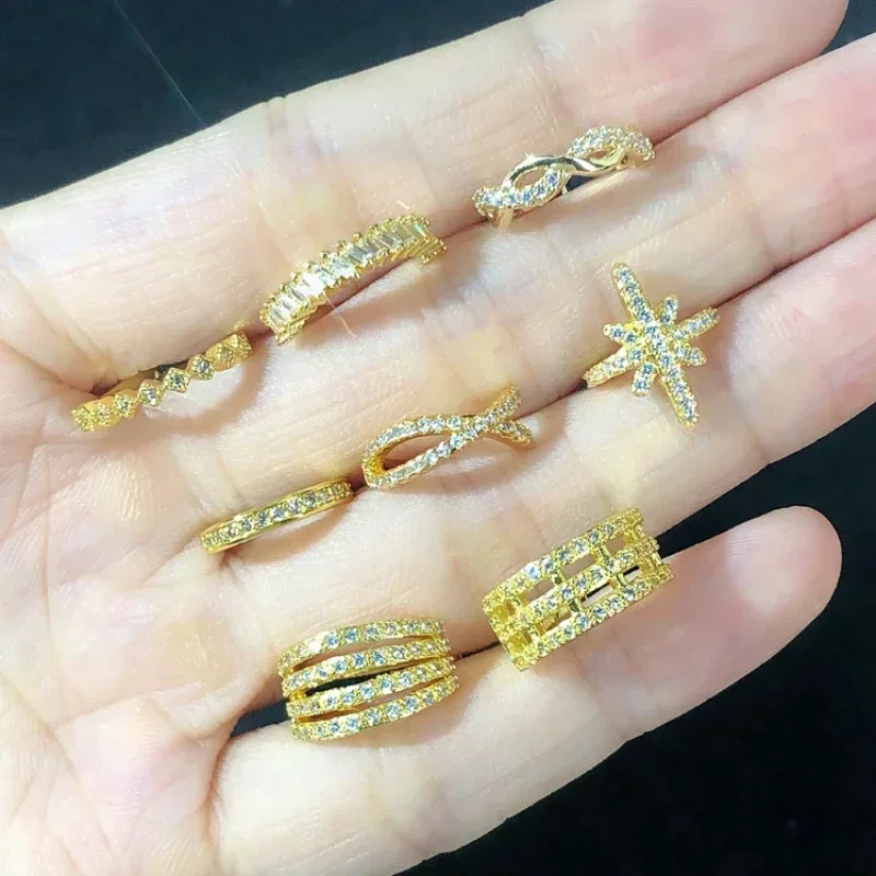 Delicate Cartilage Ear Clip Women Dainty Fake Piercing Geometry Earrings Zircon Gold Silver Color Fashion Trend Jewelry