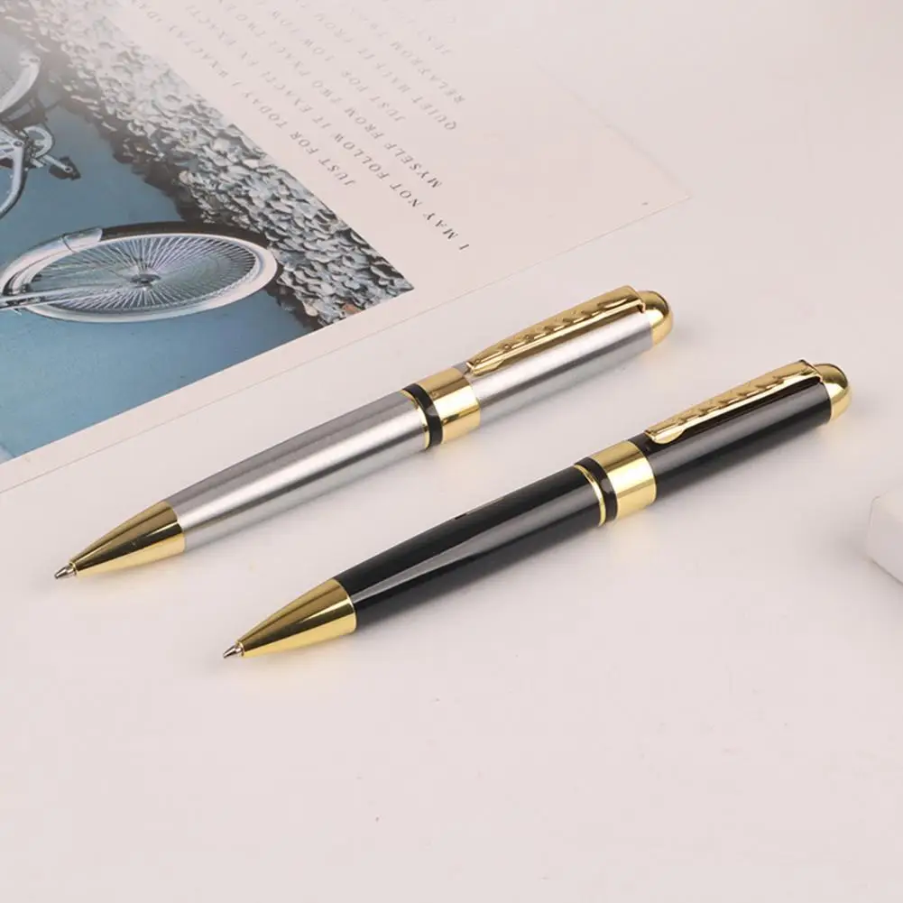 Portable Electroplating Process Writing Pen Student Stationery Smooth Writing Easy to Disassemble Ballpoint Pen for Office