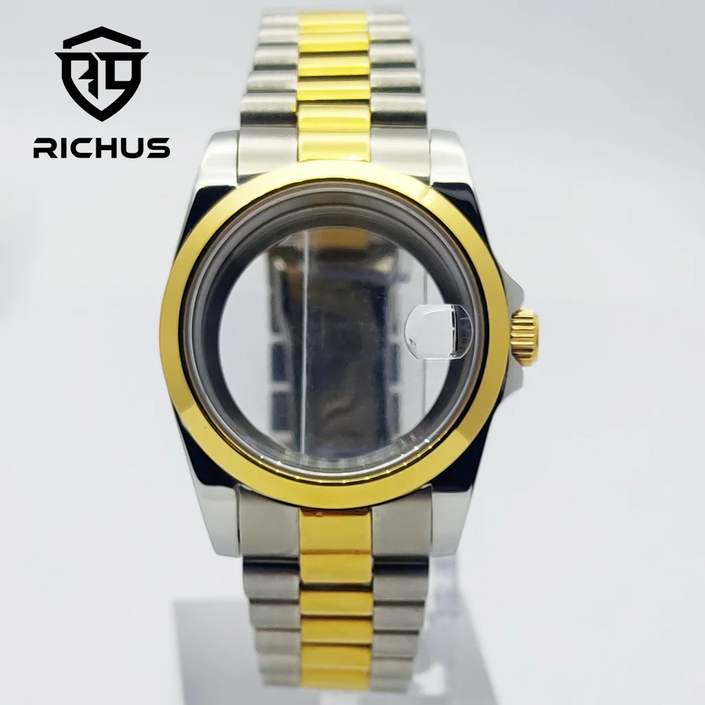 

Корпус для часов RICHUS 36/39 мм с сапфировым стеклом, подходит для механизмов NH34, NH35, NH36, ETA2824, PT5000, аксессуары для часов