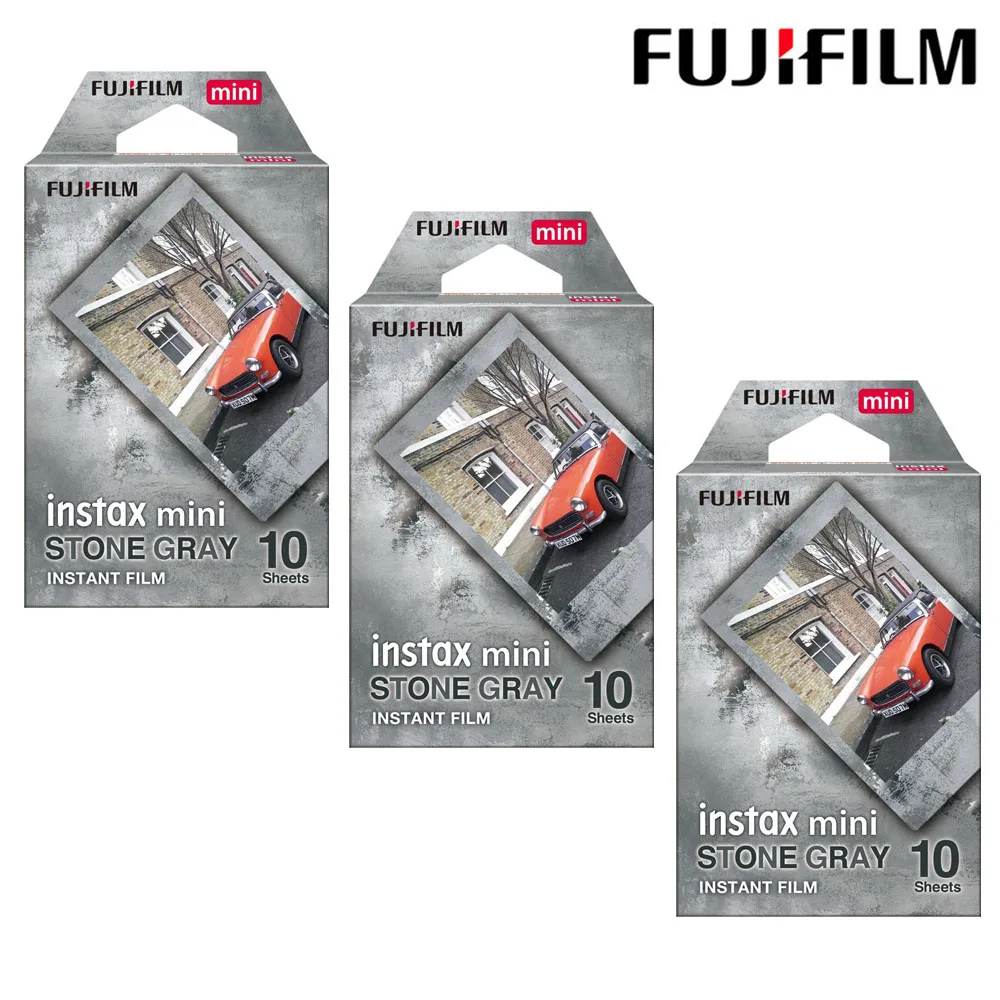 Fujifilm Instax Mini Stone Gray Design Film Instax Mini 12 Film 10-30 Sheets Mini 11 8 9 7s 25 26 70 90 كاميرا فورية SP-1 SP-2