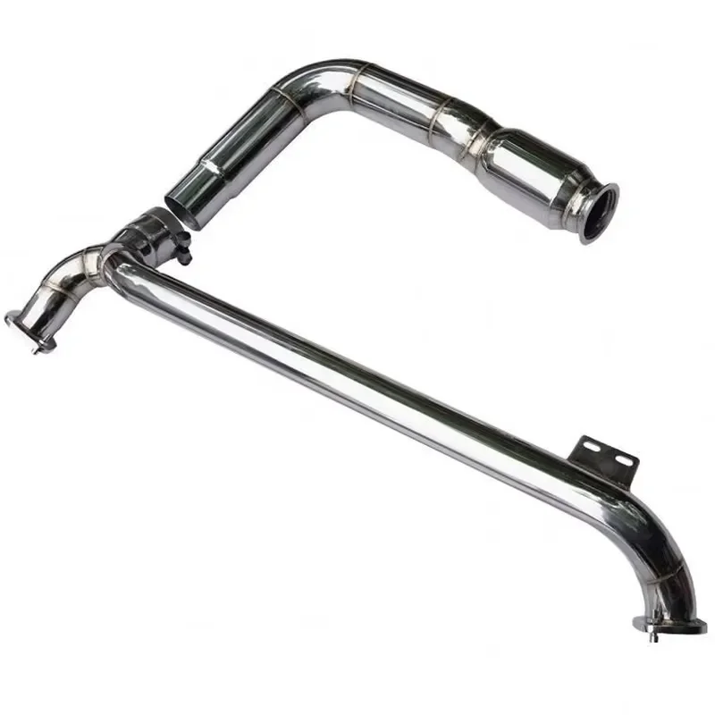 JTLD High Flow Performance 200Cells Catted Exhaust Polished or with Heat Shield Downpipe for Cayman 718 GTS 2.5T/2.0T