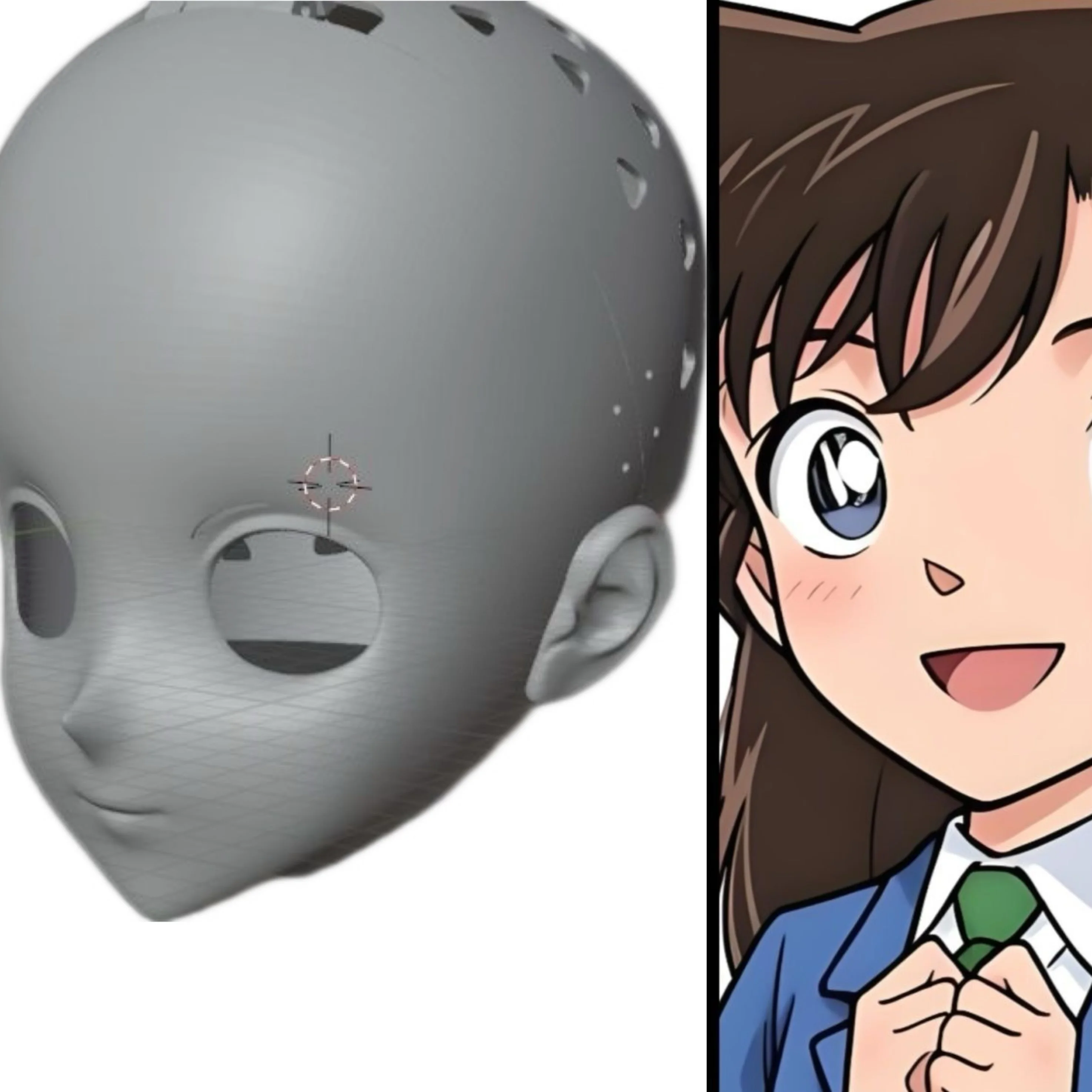 Customize  Kigurumi Half Head with Lock Anime Cosplay Kig Mask Costumes Accessories 3D Head Shell Prop