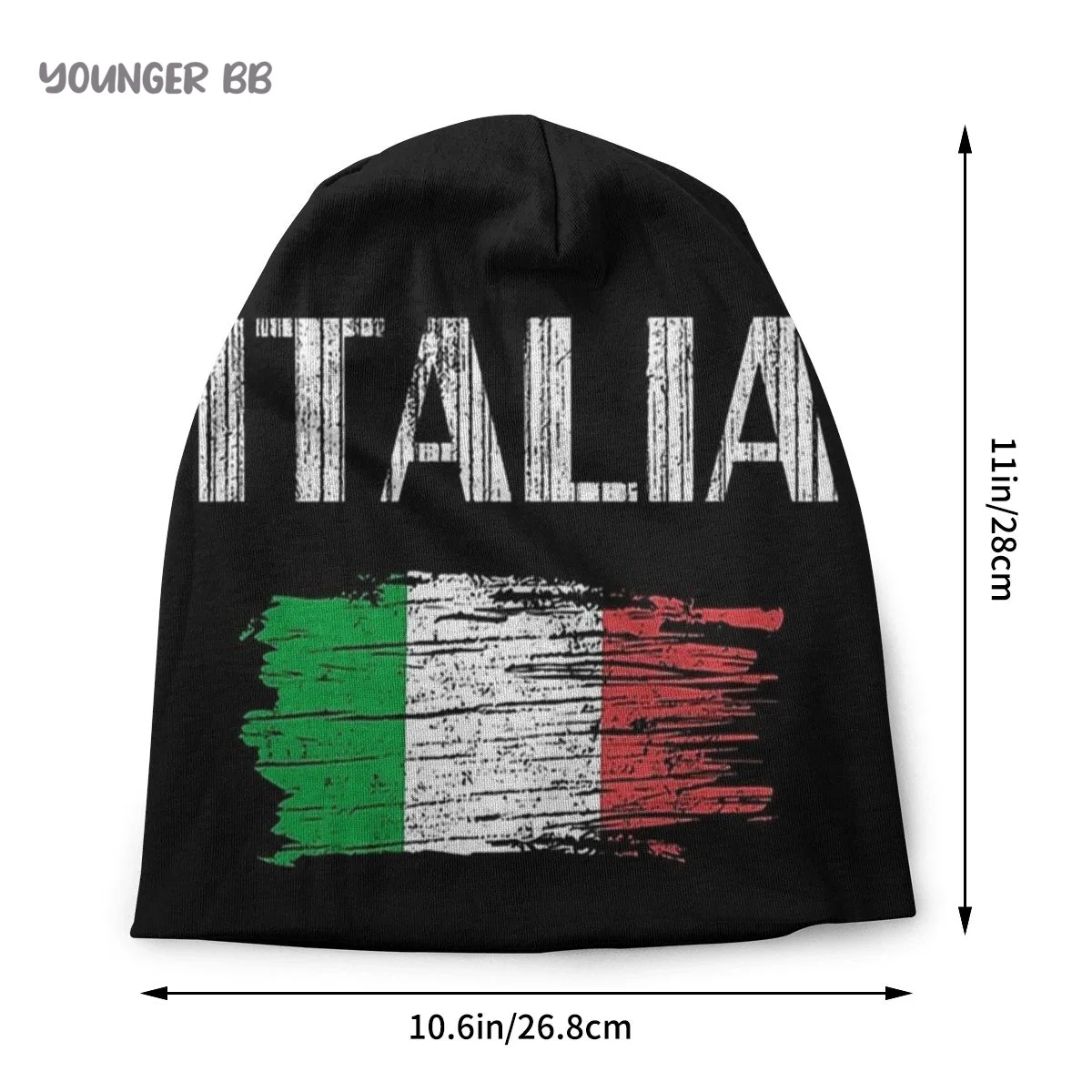 Italy Flag Caps Vintage Street Skullies Beanies Hat Adult Men's Knit Hat Men Women Female Winter Warm Elastic Bonnet Knit Hat