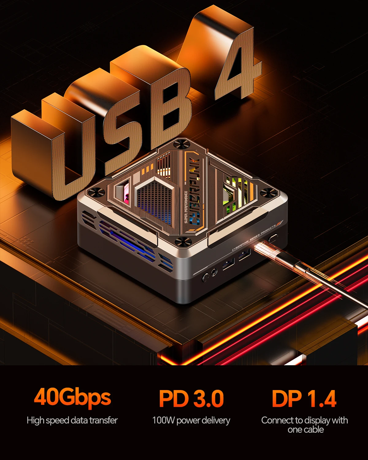 AOOSTAR Mini PC Ryzen 7 8845HS/7840HS DDR5 5600Mhz PCIe4.0 SSD, computador desktop para jogos com 2,5G + 1G LAN/W11 Pro