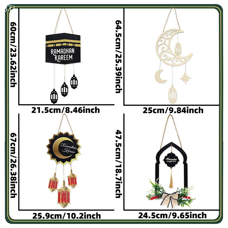 Eid Mubarak Porta Appesa Bandiera Kareem Ramadan Decor Per La Casa 2025 Ramadan Mubarak Islamico Musulmano Party Decor Felice Eid Al Adha