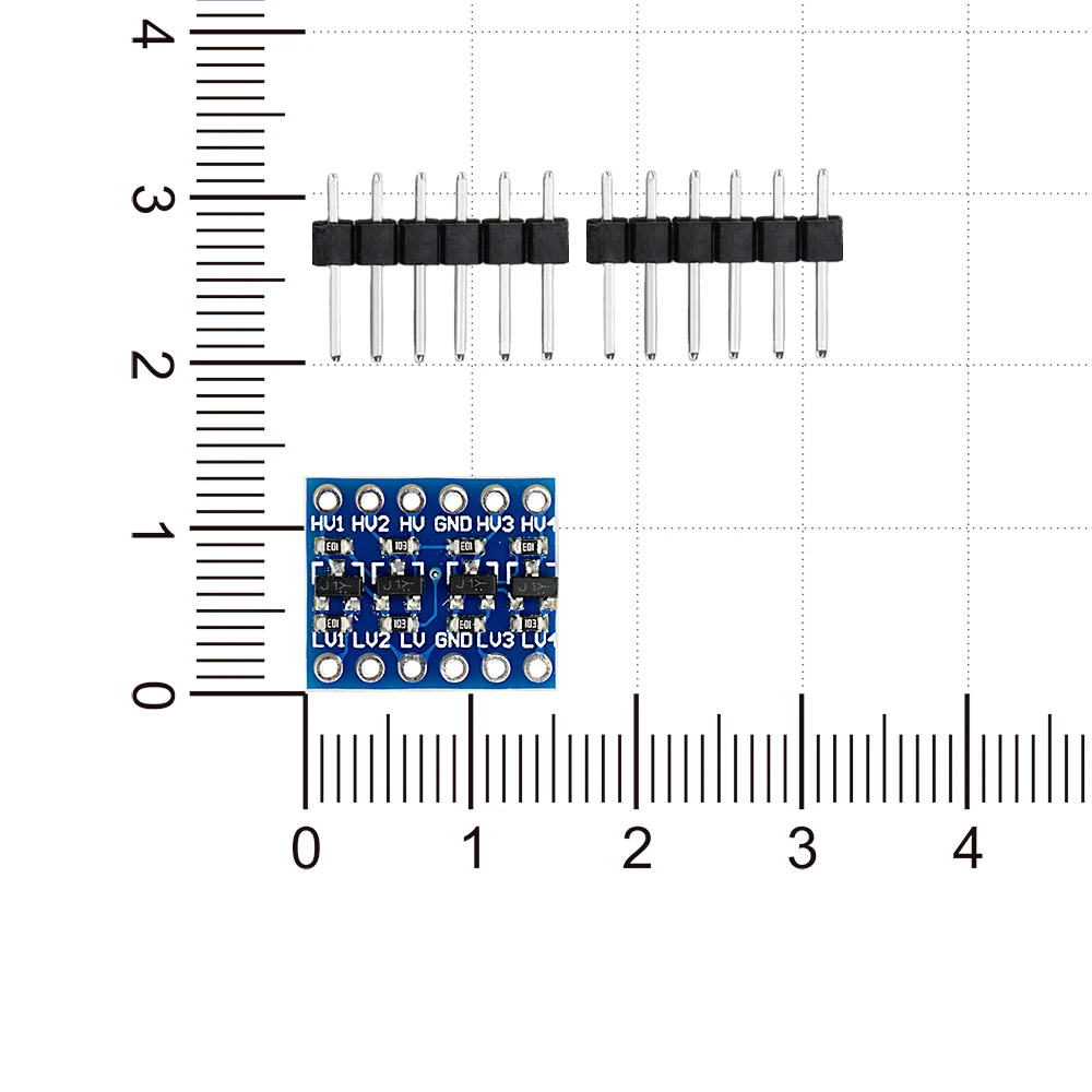 4-Channel 3V / 5V Level Bidirectional Converter Module 4 MOS Tubes With Indicator For UART, IIC, 1-wire, SPI Signal Conversion