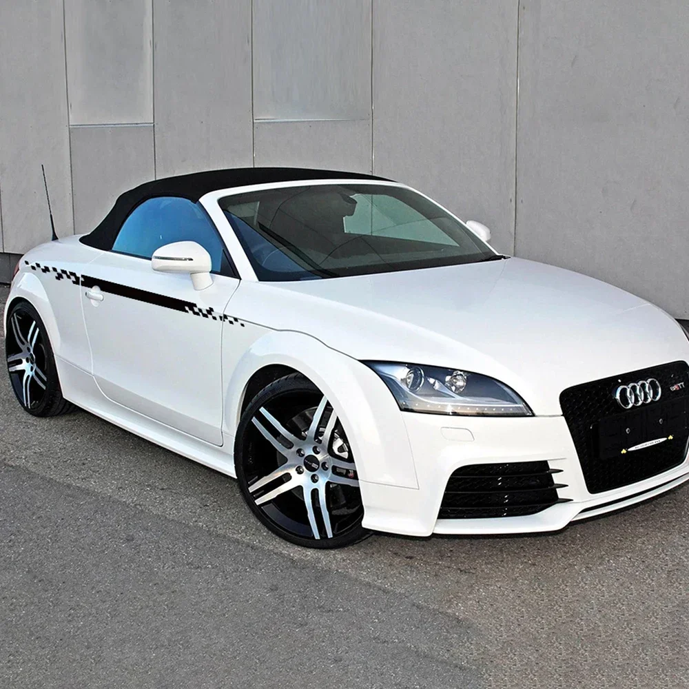 سيارة ملصق الخصر خط المشارب الخارجي شارات الفينيل الزخارف اكسسوارات السيارات لأودي TT 8N MK1 MK2 8J كوبيه MK3 8S رودستر TFSI