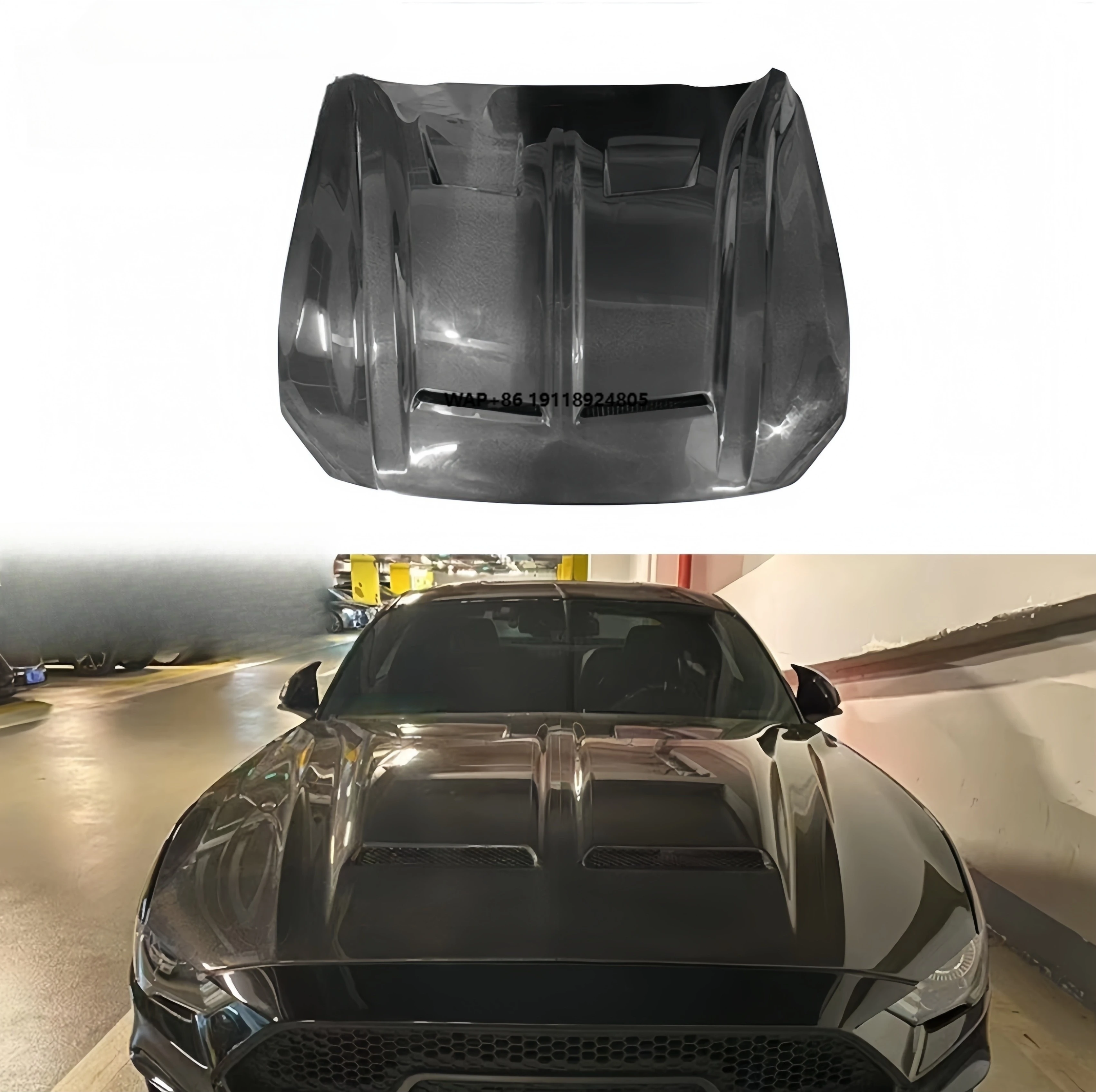

New Carbon Fiber Front Hood for Mustang Cobra Includes Screws Car Accessories Manufacturing Bonnet