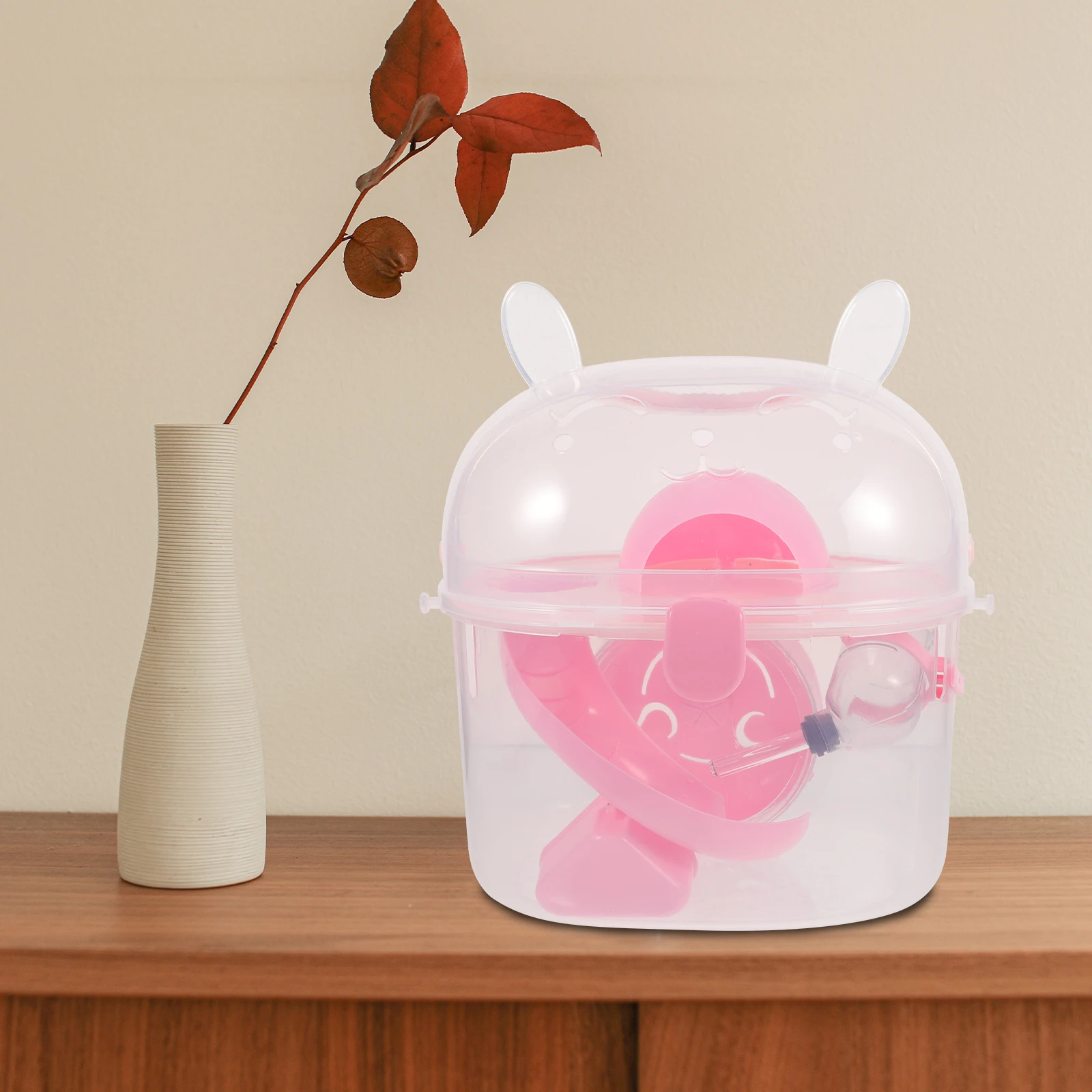 

Portable Hamster Cage Travel Small Pets Transparent Plastic Outdoor Use Handheld Container House Pet Hamster for Hiking