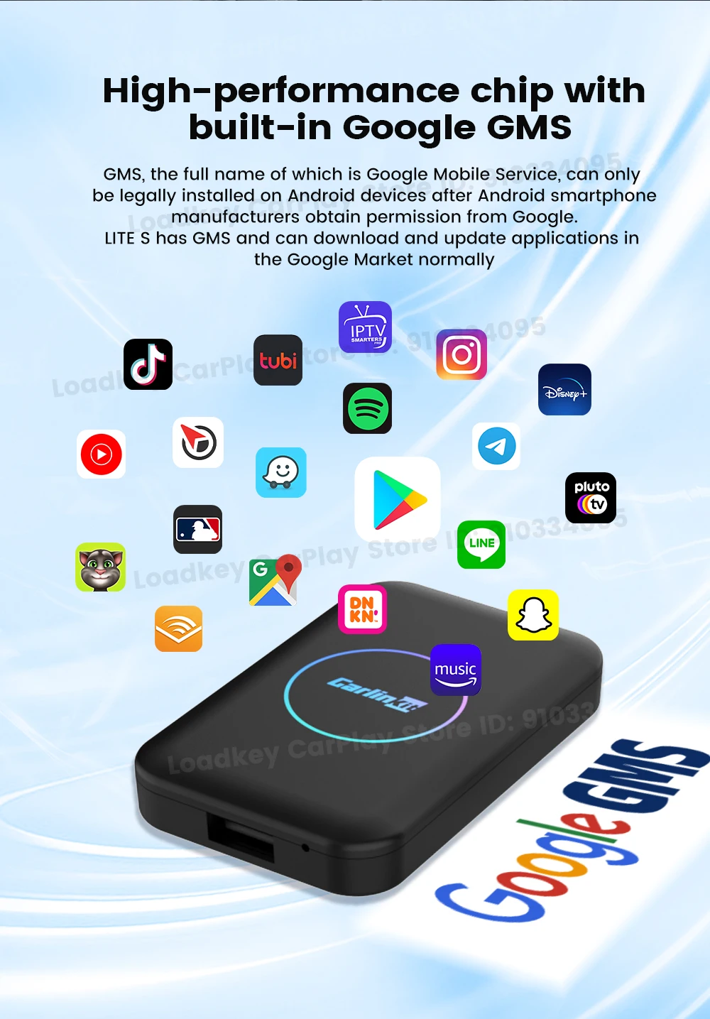 CarlinKit Android AI Box Wireless Adapter Lite S Kabelloser Dongle CarPlay Android Auto für IPTV YouTube Netflix Spotify HD-Ausgang – Detail 8