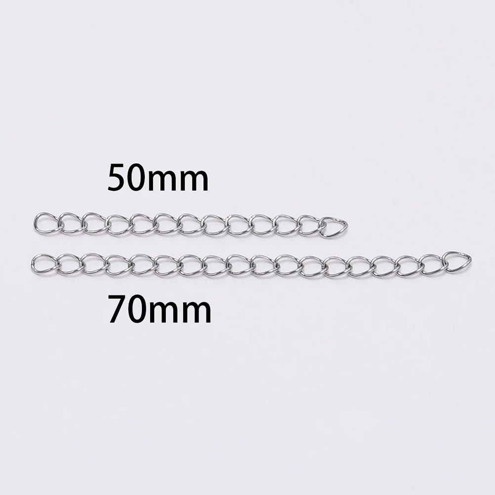 

100pcs Adjustment Chain Accessories Stainless Steel Extender Chains for Jewelry Making Necklaces Bracelets Anklets DIY Chain