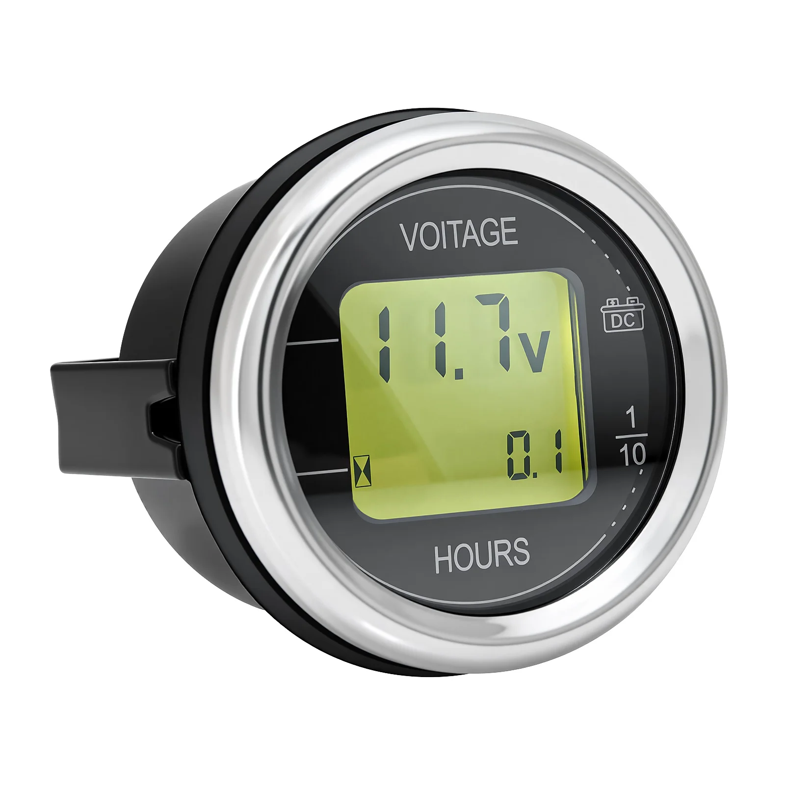 2'' 52MM Auto-Spannungs- und Betriebsstundenzähler mit Dual-Display, LED-Digitalanzeige, Wasserdichtes Voltmeter, Spannungsmesser, Volt-Detektor 12V/24V 2-in-1 – Detail 8