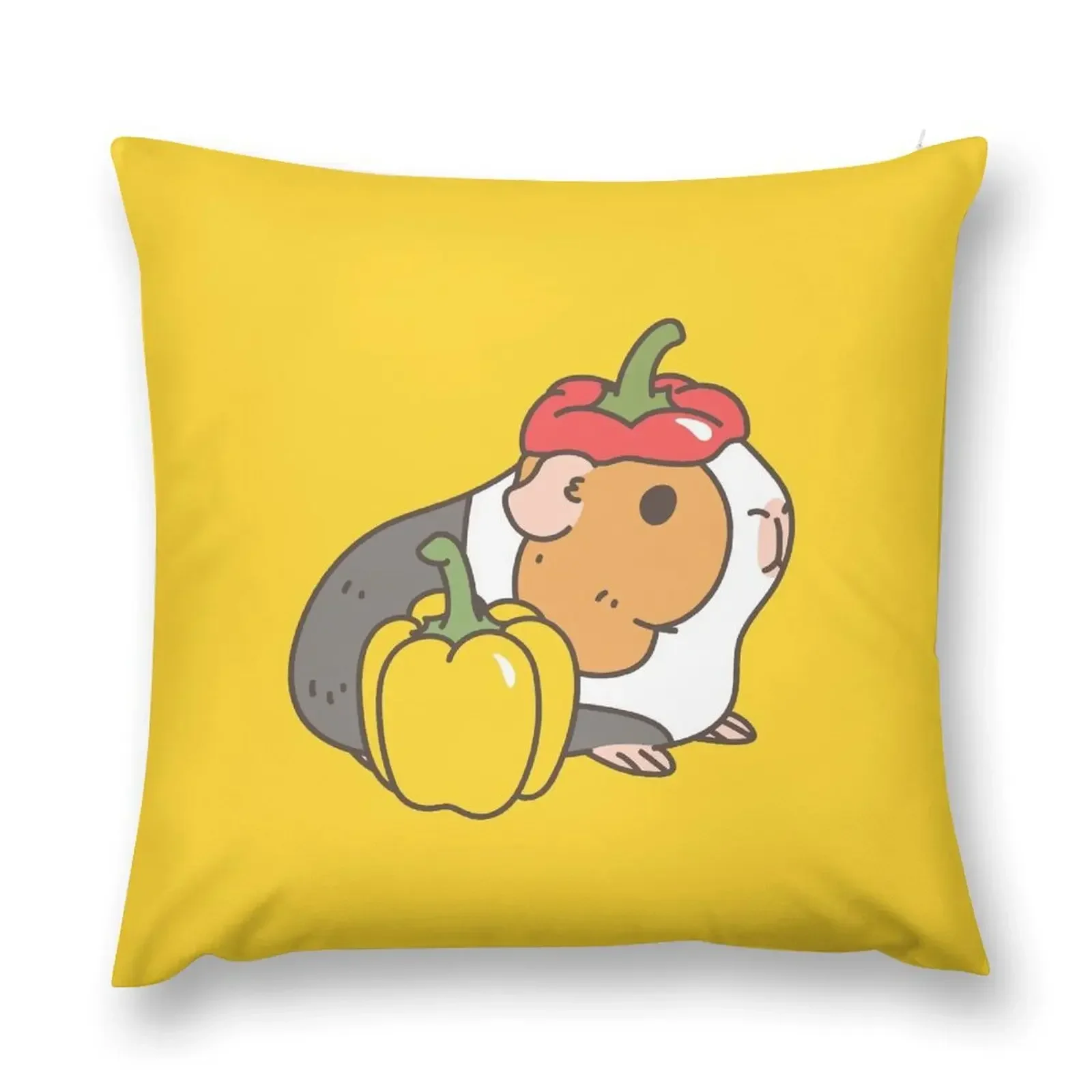 

Bell pepper, cherry tomatoes and Guinea pigs pattern Throw Pillow Cushions For Sofa pillow