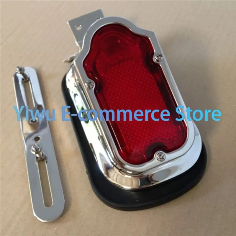 

Motorcycle Chrome Red Tombstone Brake Tail Light Signal For Harley Bike Aluminiu