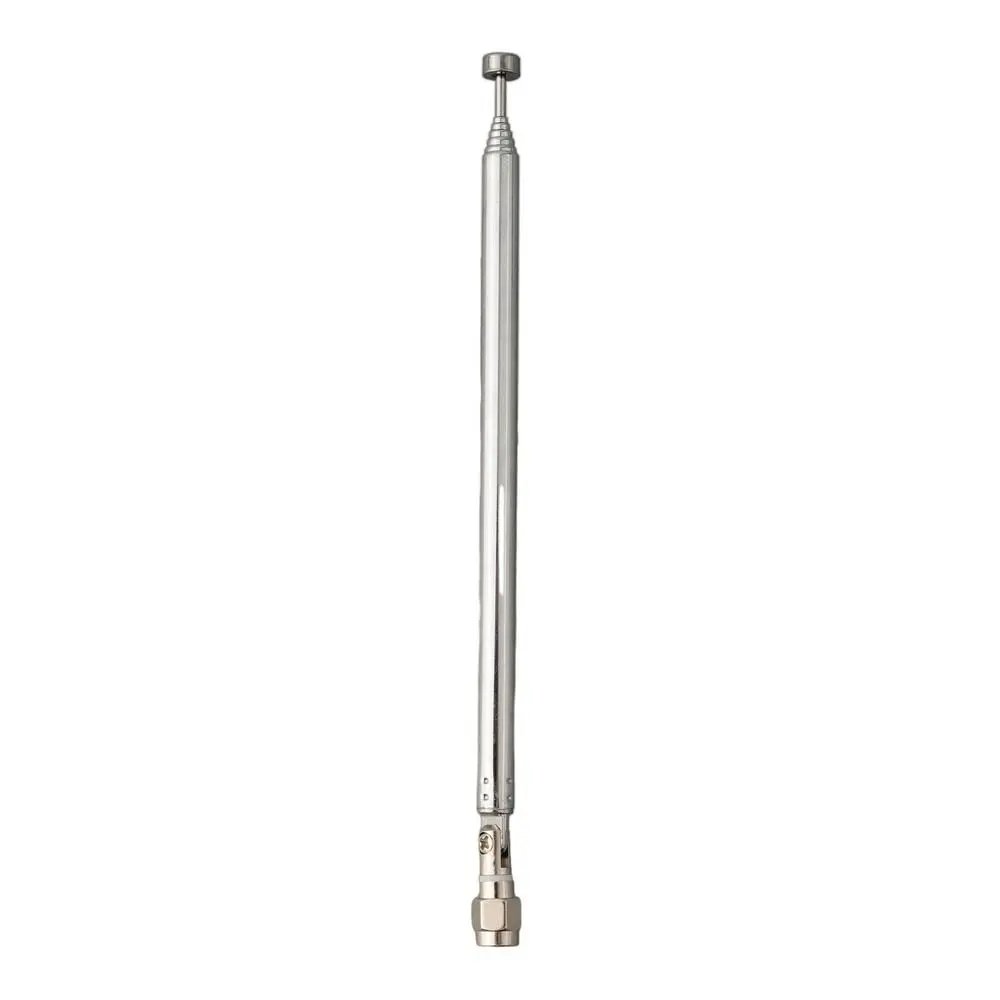 1Pcs 7104 7120 Telescopic Antenna 7 Sections SMA Male Connector Radio TV Antenna Rotatable Metal Antenna Rod