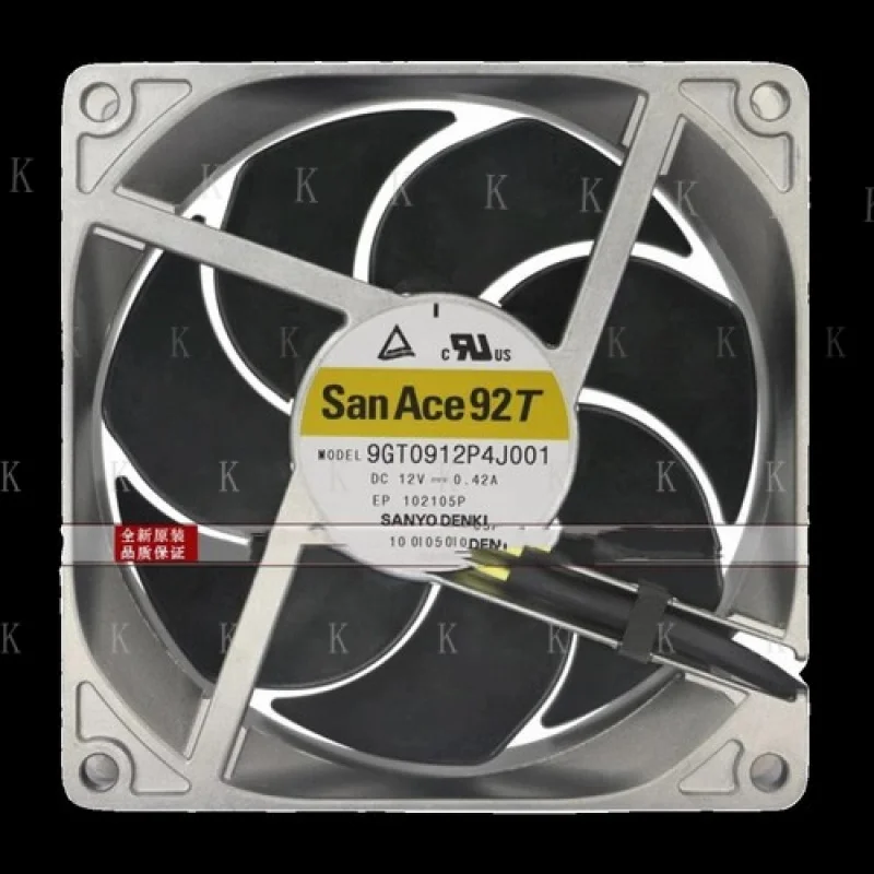

C FOR Sanyo 9GT0912P4J001 DC12V 0.42A 9225 9CM Metal Frame Cooling Fan