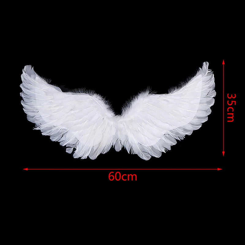 Angel Halo Headband Black White Feather Christmas New Year Festival Performance Party Favor Angel Outfit Angel Cosplay Wing Gift