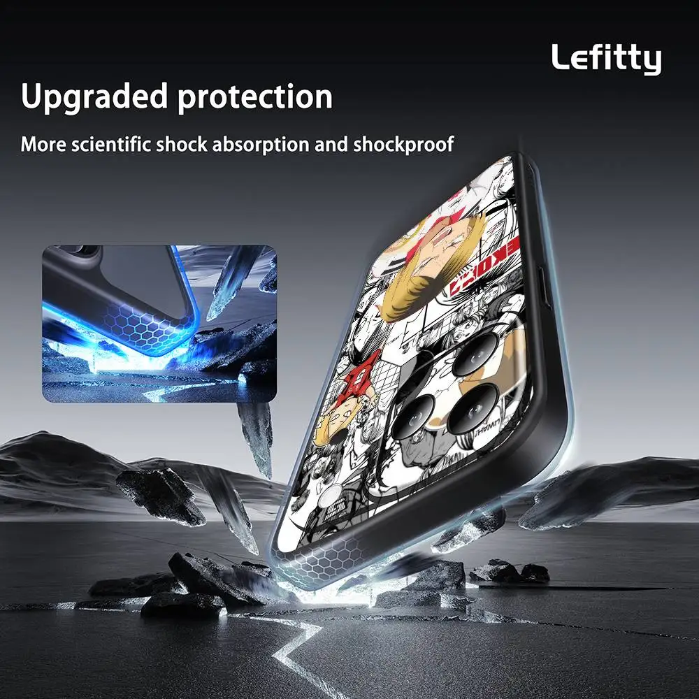 Casing HP Anime Haikyuu Shoyo Hinata untuk iPhone 17 16 15 14 13 12 11 Pro Xs Max Mini XR X Plus Hitam Doff Lembut Funda