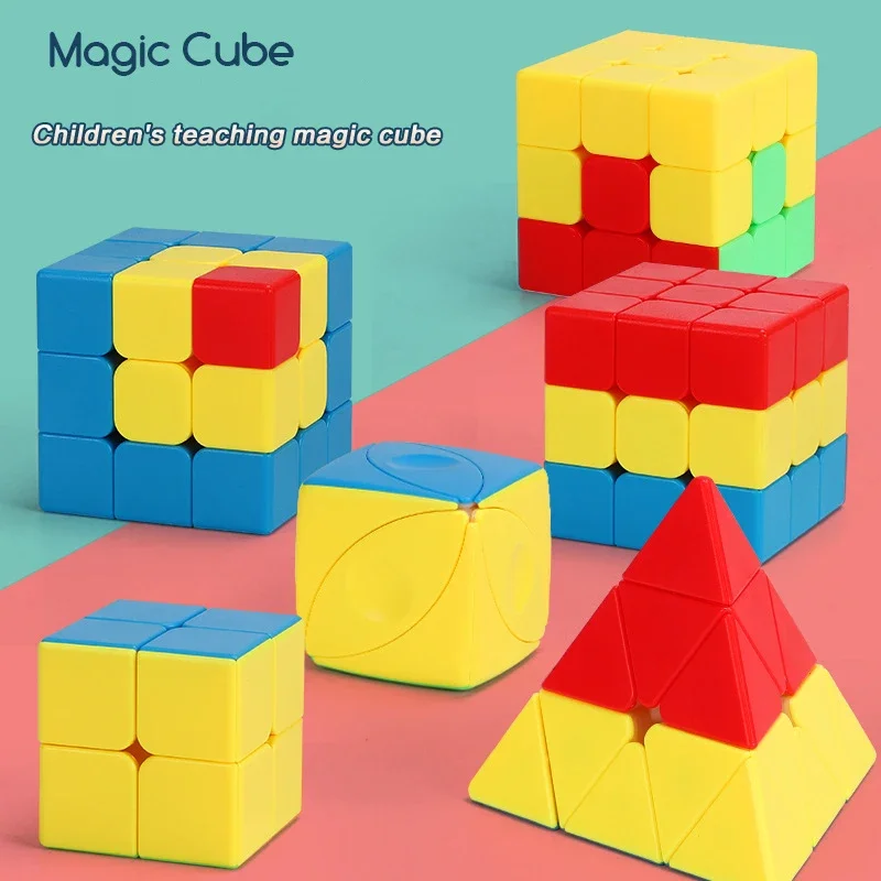 MOYU Bambini Insegnamento Puzzle Serie 3x3x3 Cubo Magico Unicorno Budino Bumpy Piccolo Cappello Rosso Cubo Magico Set Giocattoli Educativi di Velocità