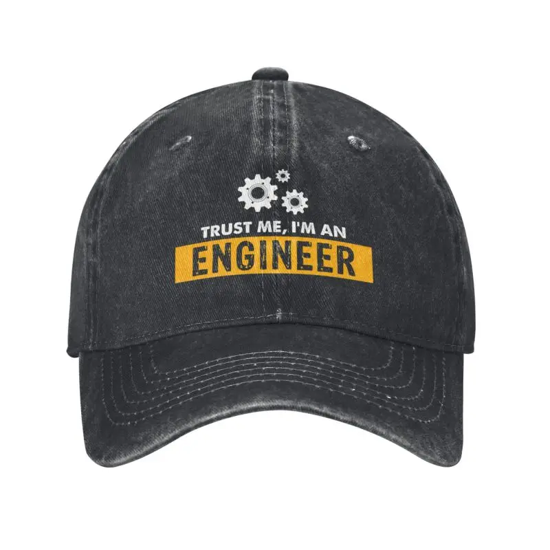 

Бейсбольная кепка на заказ Trust Me Im An Engineer для женщин и мужчин, регулируемая хлопковая шапка унисекс для папы, летние кепки Snapback