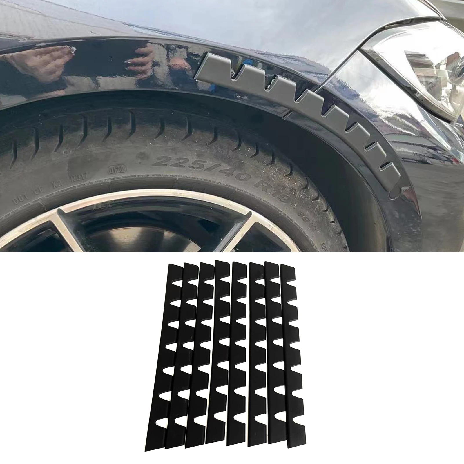 

Car Front Bumper Bottom Anti-Scratch Strip Scrape Guard Skid Plate Bumper Protection Anti collision for Lowered Car