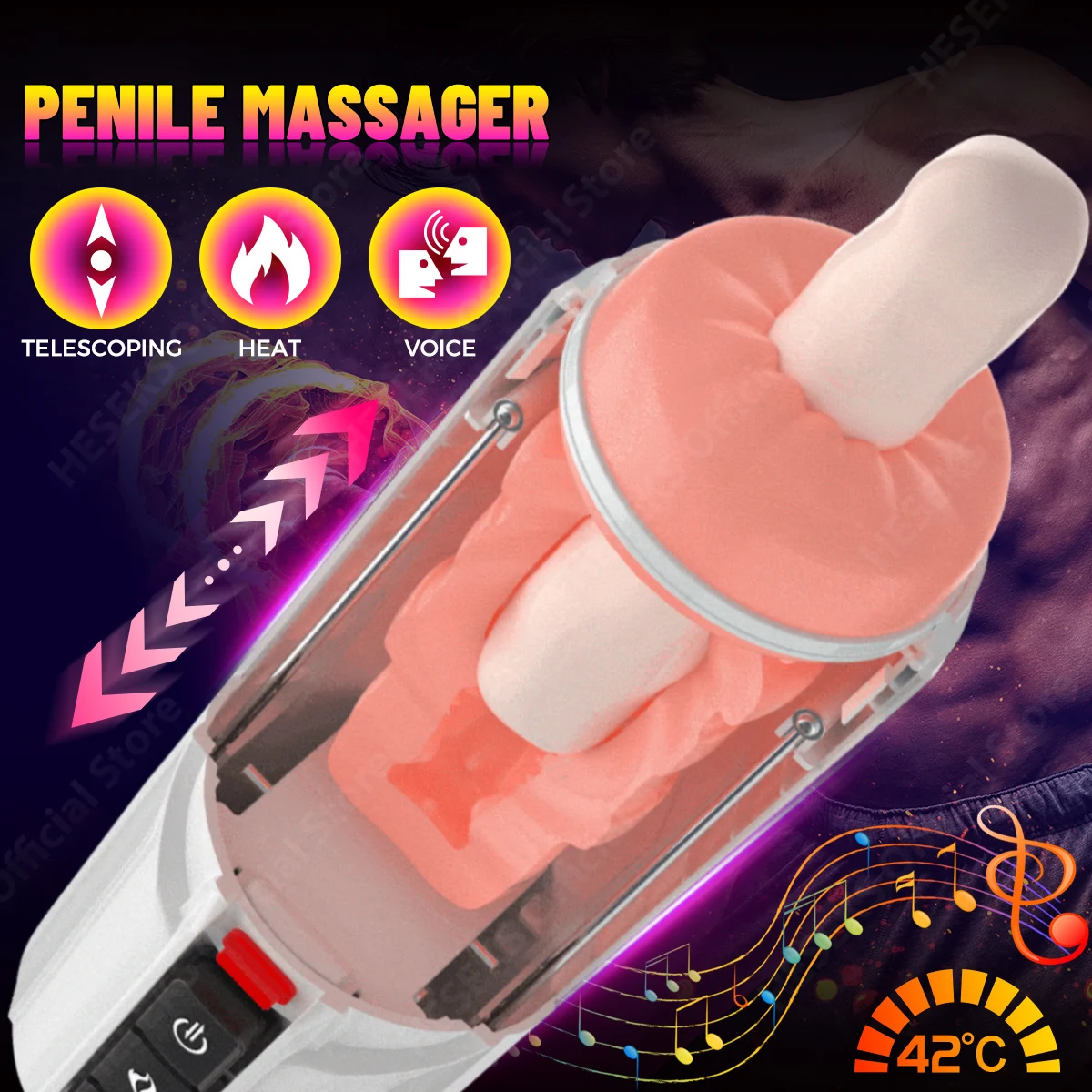 5D Flesh Telescopic Automatic Mastubator Heating Real Voice Oral Masturbator Blowjob Machine Vagina Sex Toy for Men 18+