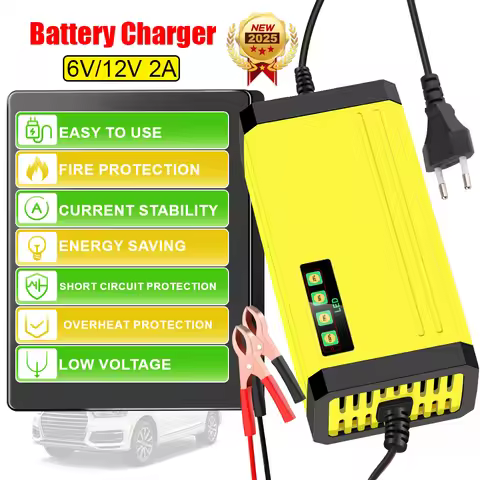 12V 2A Wet Dry Lead Acid Battery 220V Power Puls Repair Charger Car Battery Charger LED Display Moto Truck Battery Charger